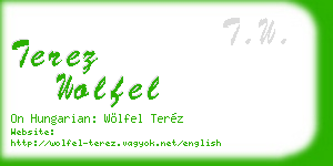 terez wolfel business card